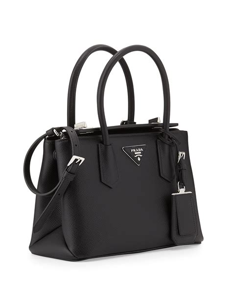 prada cuir twin bag|Prada Saffiano Cuir Twin Bag, Black (Nero) .